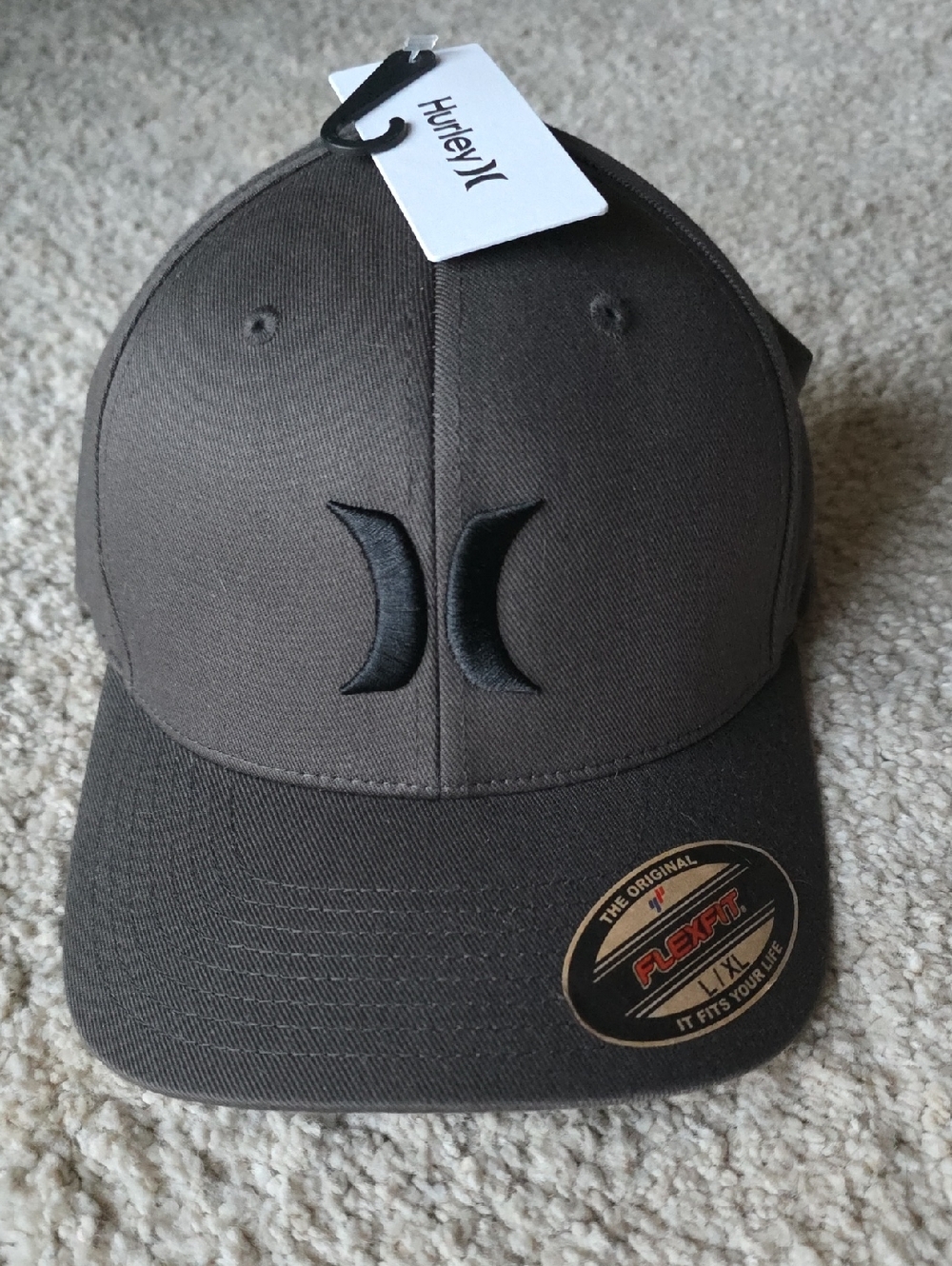 Hurley Grey Flexfit Cap with Black Logo